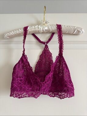 Lace Bralette in Deep Magenta - Women Intimates